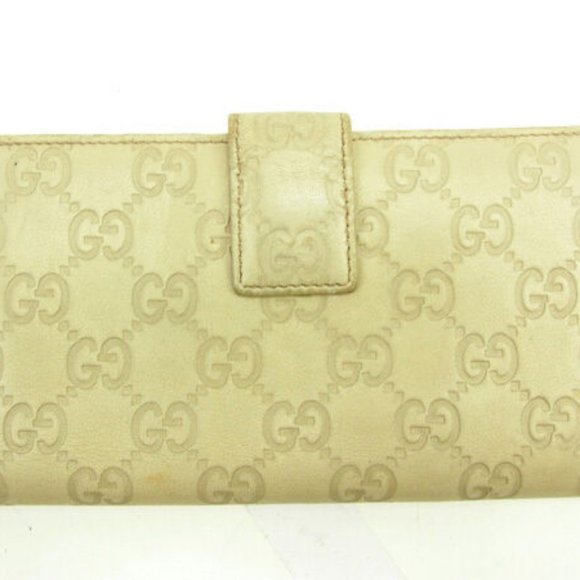 Gucci Wallet Purse Guccissima White Woman unisex Authentic Used - Picture 6 of 12